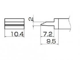 Hakko T12-1401 Solder Tip, Spatula 10.4mm