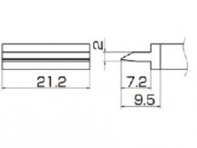 Hakko T12-1403 Solder Tip, Spatula 21.2mm