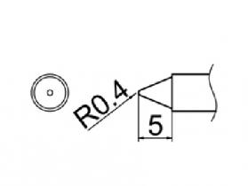 Hakko T12 Series Solder Tip, Shape 0.4B