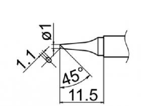 Hakko T12 Series Solder Tip, Shape 1BCF