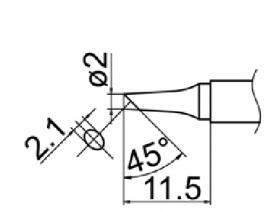 Hakko T12 Series Solder Tip, Shape 2BCF