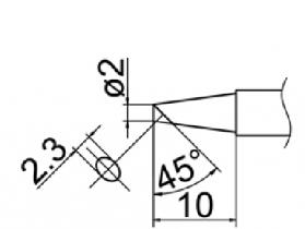 Hakko T12 Series Solder Tip, Shape 2BCF(Z)