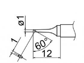 Hakko T12 Series Solder Tip, Shape 1C